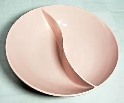 Vintage Windsor Melmac Bowl Pink Colored Divided Serving Dish Melamine USA Made • $15.99