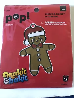 Makit & Bakit Large Christmas Gingerbread Man In Santa Hat Sun Catcher Kit Nip • $15.99