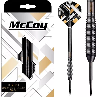 £3.45 • Buy Tungsten Darts Set 23g 25g 27g Grams 90% McCoy Thrust Black