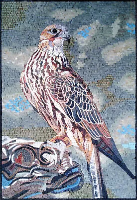 AN238 21.65 ×31.5  Falcon Handmade Marble Mosaic Wall Art • $899