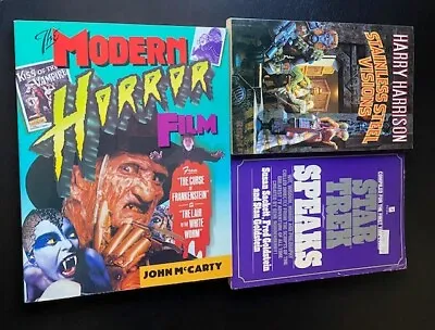 3 Science Fiction Horror Movie Books Job Lot Star Trek Harry Harrison Stainless • £0.49