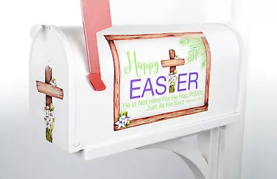 Mailbox Magnet (Partial Cover) Easter Blessing Cross White Lillies He Is Risen • $7.25