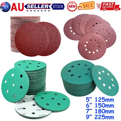 Sanding Discs Sander Abrasive Hook Loop Orbital Sandpaper Pads 60 80 120-320Grit • $19.16