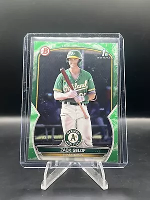 2023 Bowman Baseball Zack Gelof 1st Bowman Green /99 Oakland A’s BP-1 • $30