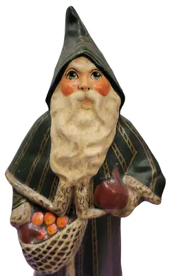 $189.05 • Buy Vaillancourt Folk Art Father Christmas Santa Claus With Sack Of Fruit