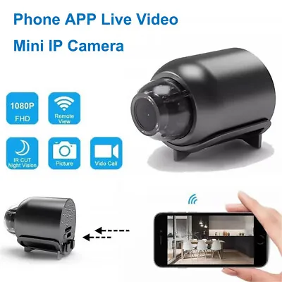 Mini Wifi Camera Wireless Hidden Spy IP Security Nanny Cam Night Vision HD 1080P • $19.95