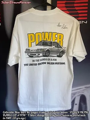 Rare Saleen Foxbody Mustang Shirt Nos Frm 1989 Nos Autographed By Steve S Ford • $350