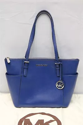 Michael Kors Jet Set Saffiano Leather Tote - Electric Blue - With Dust Bag • $99.99
