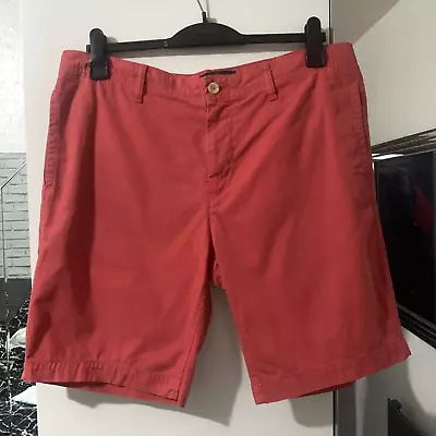 Howicks The Boston Chino Shorts In Red Size Waist 36 Inch X Leg 9 Inch VGC • £6.50