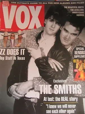 £5.95 • Buy VOX Magazine June 1992 THE SMITHS ZZ Top Squeeze Hendrix