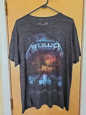 Bravado Graphic T-shirt Metallica Band Shirt Black Size L Master Of Puppets • $14.39