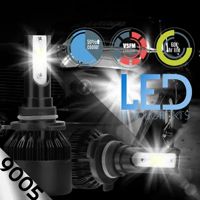 2X 9005 HB3 9145 388W 38800LM LED CREE Driving Headlight Bulb Kit White 6500K • $15.99