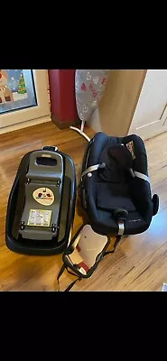 £53 • Buy Maxi Cosi Pebble Plus Car Seat With Isofix Base, Newborn Insert And Mirror.