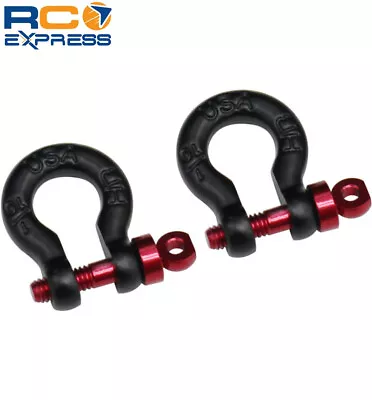 Hot Racing 1/10 Scale Black Tow Shackle D-Rings Gen8 ACC808W01 • $15.96