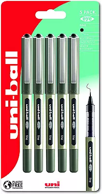 Uni-Ball Eye UB-157 Black Rollerball Pens. Premium Fine 0.7Mm Ballpoint Tip For  • £7.01