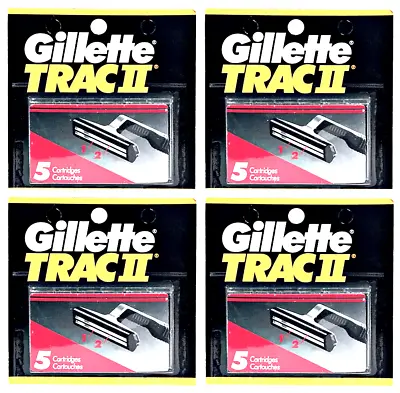 Gillette Trac II Razor Blade Refills 20 Cartridges (Bulk Packaging) • $18.99