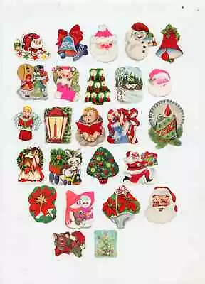 Vintage Christmas Stickers Seals Set Of 25 • $10