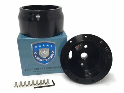 VSW 9-Bolt Black Steering Wheel Hub Adapter 84-89 Corvette 69-89 Cadillac Tele • $109.99