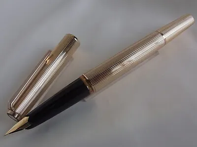 Montblanc 1246 Gold Plated Fountain Pen 18K Nib • $249.99