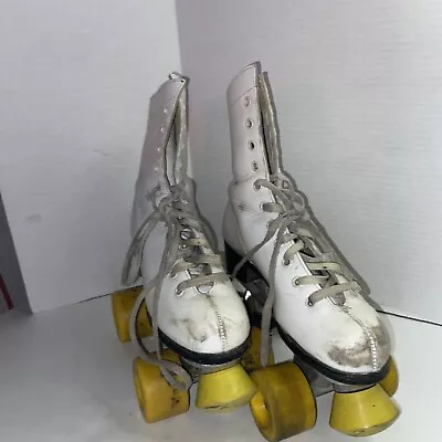 VINTAGE Roller Derby Skates Size 5 White Roller Skates • $18