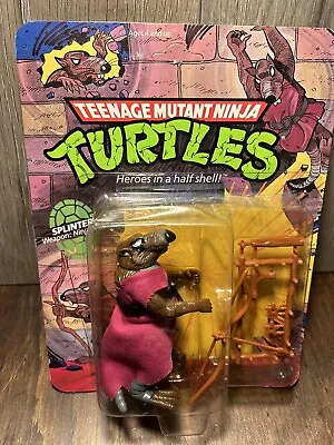 Vintage 1988 Playmates TMNT Splinter On Card Unpunched MINT  • $350