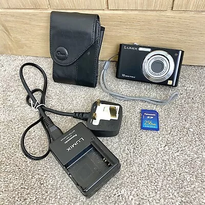 Panasonic Vintage Retro Digital Camera Lumix DMC-F2 10.1MP Black With Charger • £49.99