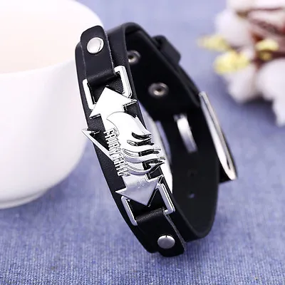 Anime Fairy Tail PU Leather Bracelet Wristband Watch Style Cosplay Prop Gift • £4.79