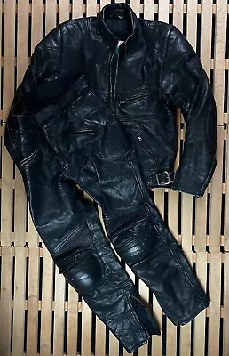 Mens Leather Motorcycle Suit Belstaff Vintage Size 44 • $399