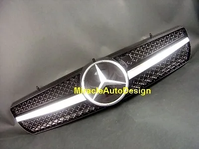 One Set Of Black Front Grille For 2000-2006 Mercedes Benz W215 Cl-class • $155