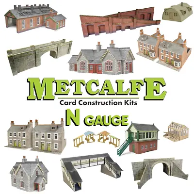 Metcalfe Model Railway Buildings/Walls/Scenics N Gauge Card Kits - FULL RANGE! • £12.45