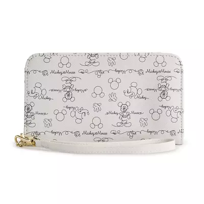 Disney Classic Mickey Mouse Sketch And Signature Tech Wallet • $33.95