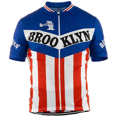 $20.89 • Buy Retro Mens BROOKLYN Cycling Jersey Bicycle Jersey Bike Jersey Cycling Shirt Tops