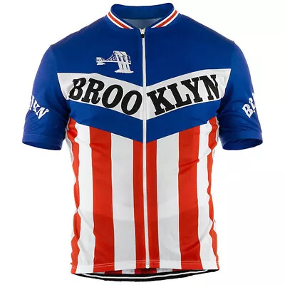 $20.89 • Buy Retro Mens BROOKLYN Cycling Jersey Bicycle Jersey Bike Jersey Cycling Shirt Tops