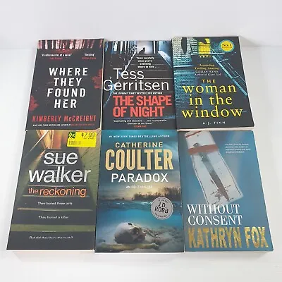 $39.95 • Buy 6 X Thriller Mystery Large Paperback Book Bundle Lot The Woman In The Window +