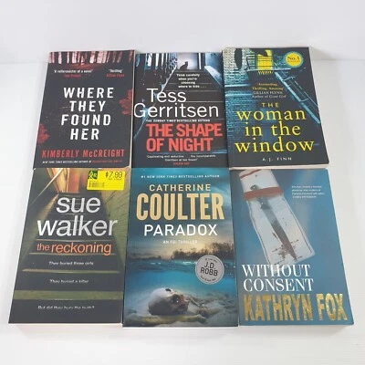 $39.95 • Buy 6 X Thriller Mystery Large Paperback Book Bundle Lot The Woman In The Window +