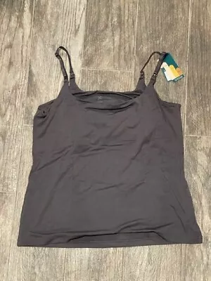 Nursing Tank Top Size L New With Tags Breastfeeding Tank Top Gray • $9.99