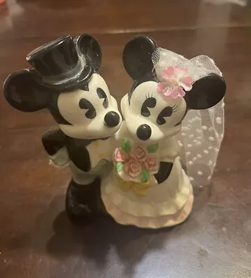 Disney Mickey And Minnie Mouse Bride & Groom Cake Ornament/Cake Topper  • $15