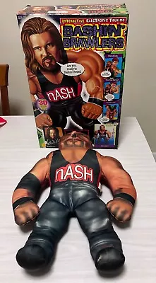 1998 WCW NWO WRESTLING BASHIN' BRAWLERS KEVIN NASH PLUSH Figure • $150