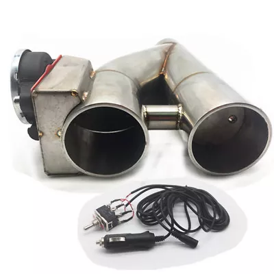 Patented 2.5  Electric Exhaust Downpipe Cutout Pipe E-Cut Out Dual-Valve Manual • $189