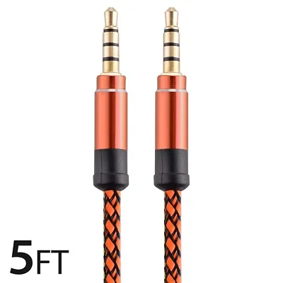 5FT 3.5mm Auxiliary Aux Male To Male Stereo Audio Cable Cord IPod Car MP3 PC • $3.49