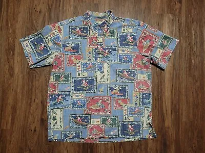 VGT Reyn Spooner Mele Kalikimaka 2003 Placket Aloha Christmas Shirt Size 2XL • $39.99