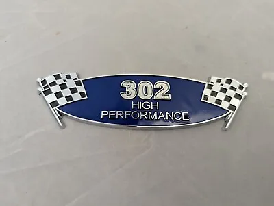 302 High Performance Ford Chevy Checkered Flag Emblem Race Chrome • $12.99