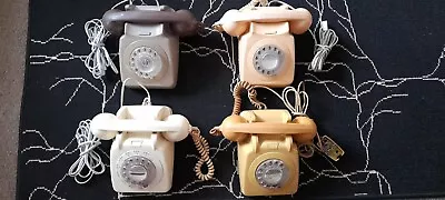 4 X Vintage Rotary Dial Telephones. Job Lot. 8746F 8746G 706L 706F • £59.99