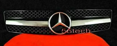 Mercedes R129 SL320 SL500 Grille Grille 1 Fin Black 2001 2002 1994 1995 1996 • $137