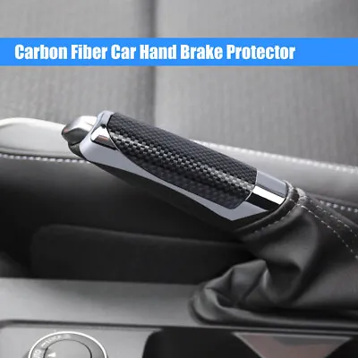 £4.64 • Buy 1× Universal Auto Car Hand Brake Carbon Fiber Protector Decor Cover Accessories