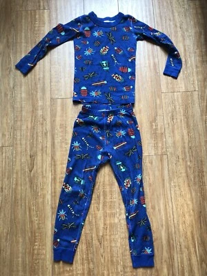 $15 • Buy Hanna Andersson Organic Long Johns Pajamas Bugs Print 110 5t