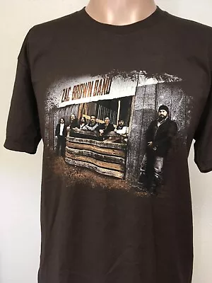 ZAC BROWN BAND 2014 TOUR SOUTHERNGROUND USA CONCERT T SHIRT Brown Large • $20.89