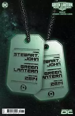 Green Lantern War Journal #1 Cover E John Stewart Glow-In-The-Dark Dog Tag Card • $5.24