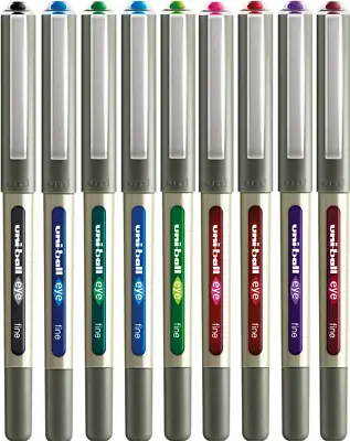 Uni-Ball Eye Fine UB-157 Rollerball Pens - 0.7mm - 10 Colours (Pack Of 6) • £7.95