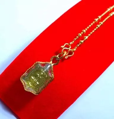 24k Gold Plated Necklace 18  With Turtle Pendant Lp Liu Wat Rai Tang Amulet Thai • $50.83
